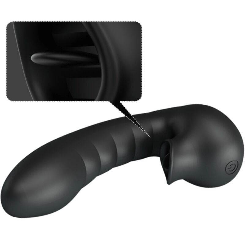 PRETTY LOVE - HOBGOBLIN VIBRATING FINGER CASE 12 VIBRATIONS + CLITORIS STIMULATOR BLACK - Kink&Play