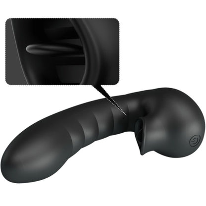 PRETTY LOVE - HOBGOBLIN VIBRATING FINGER CASE 12 VIBRATIONS + CLITORIS STIMULATOR BLACK - Kink&Play