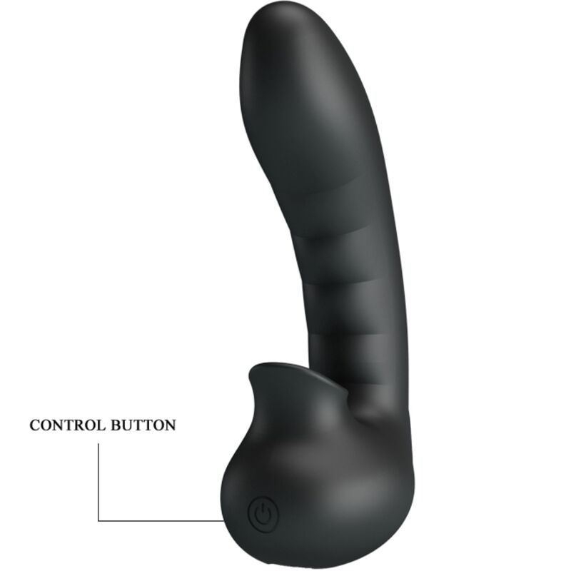 PRETTY LOVE - HOBGOBLIN VIBRATING FINGER CASE 12 VIBRATIONS + CLITORIS STIMULATOR BLACK - Kink&Play