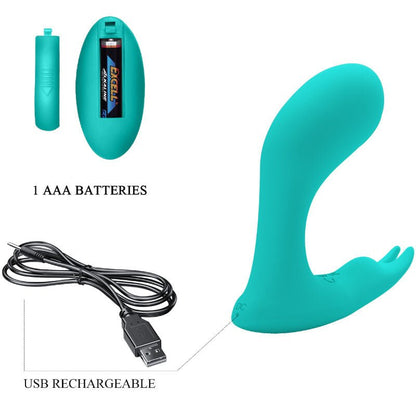 PRETTY LOVE - IDABELLE VIBRATION & PULSATION REMOTE CONTROL BLUE - Kink&Play
