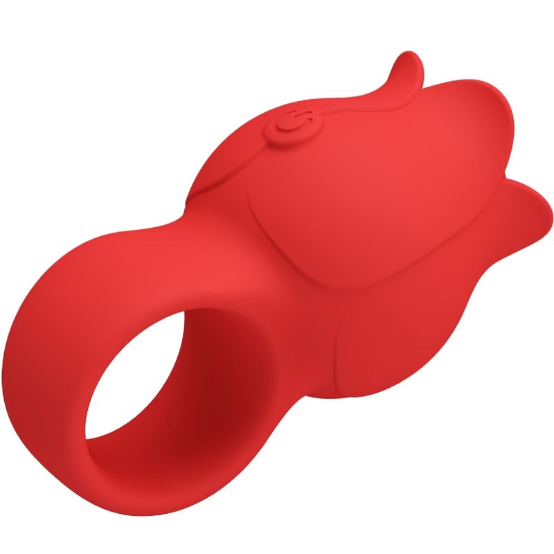 PRETTY LOVE - JAE ROSE SHAPED FINGER VIBRATOR 10 VIBRATIONS RED - Kink&Play
