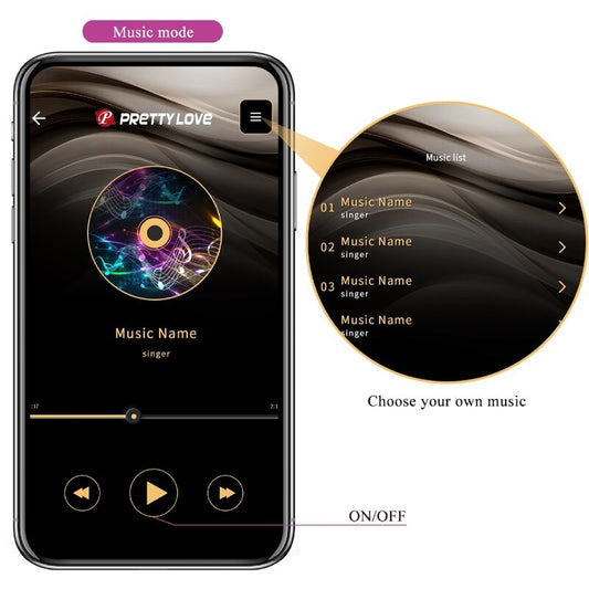 PRETTY LOVE - JEFFERSON APP CONTROLLED ANAL PLUG PURPLE - Kink&Play