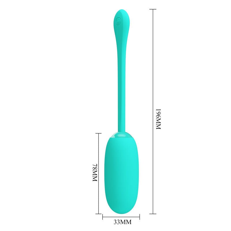 PRETTY LOVE - JULIUS WATERPROOF - RECHARGEABLE VIBRATING EGG AQUA GREEN - Kink&Play