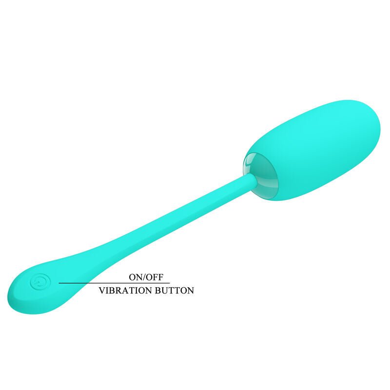 PRETTY LOVE - JULIUS WATERPROOF - RECHARGEABLE VIBRATING EGG AQUA GREEN - Kink&Play