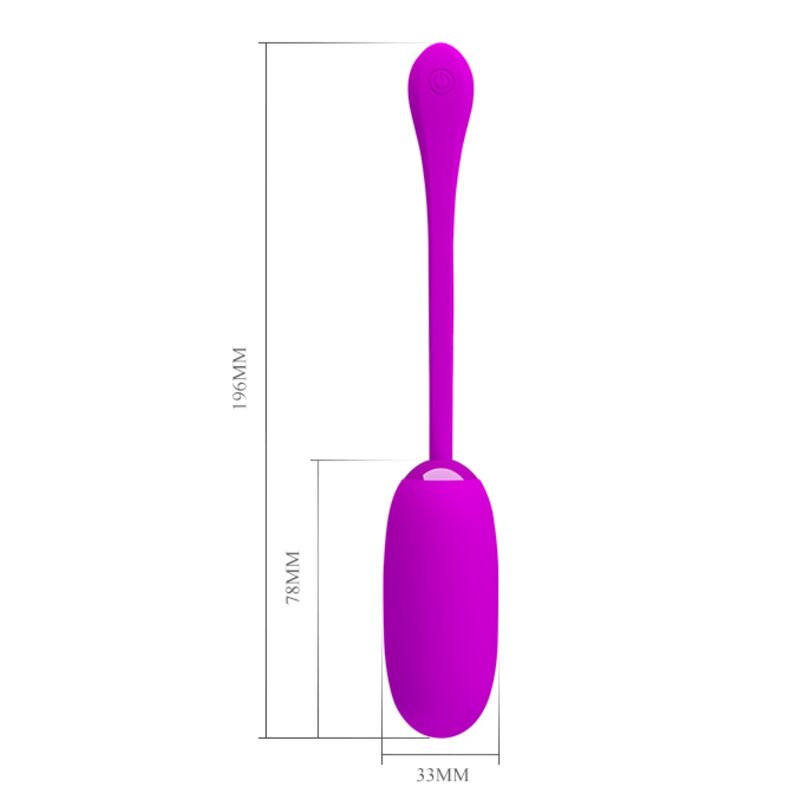 PRETTY LOVE - JULIUS WATERPROOF - RECHARGEABLE VIBRATING EGG PURPLE - Kink&Play
