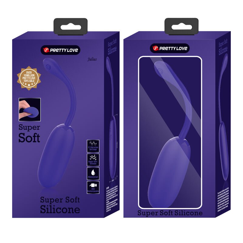 PRETTY LOVE - JULIUS WATERPROOF - RECHARGEABLE VIBRATING EGG PURPLE - Kink&Play
