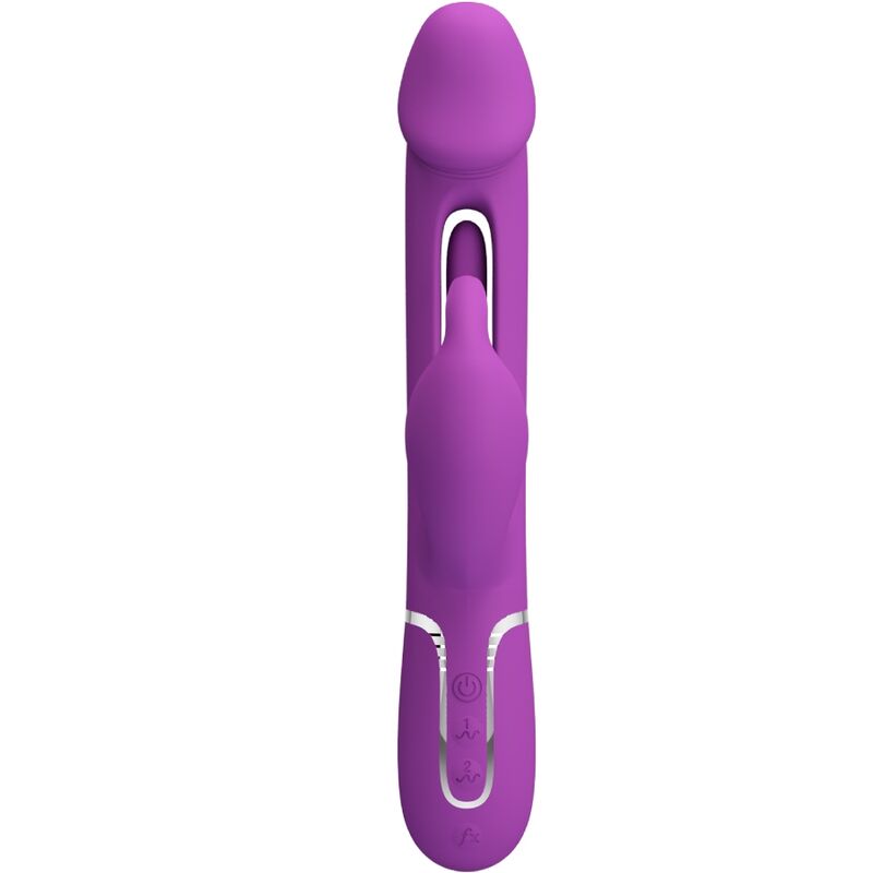 PRETTY LOVE - KAMPAS 3 IN 1 MULTIFUNCTION RABBIT VIBRATOR PURPLE - Kink&Play