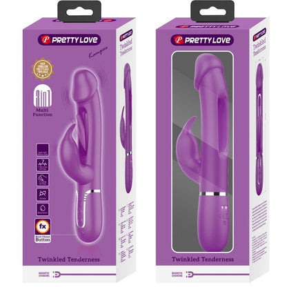 PRETTY LOVE - KAMPAS 3 IN 1 MULTIFUNCTION RABBIT VIBRATOR PURPLE - Kink&Play