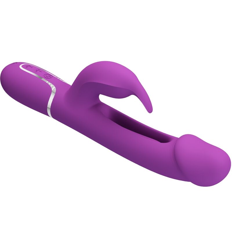 PRETTY LOVE - KAMPAS 3 IN 1 MULTIFUNCTION RABBIT VIBRATOR PURPLE - Kink&Play
