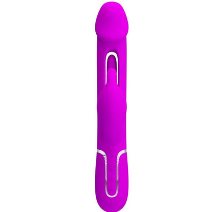 PRETTY LOVE - KAMPAS RABBIT 3 IN 1 MULTIFUNCTION VIBRATOR WITH TONGUE FUCHSIA - Kink&Play