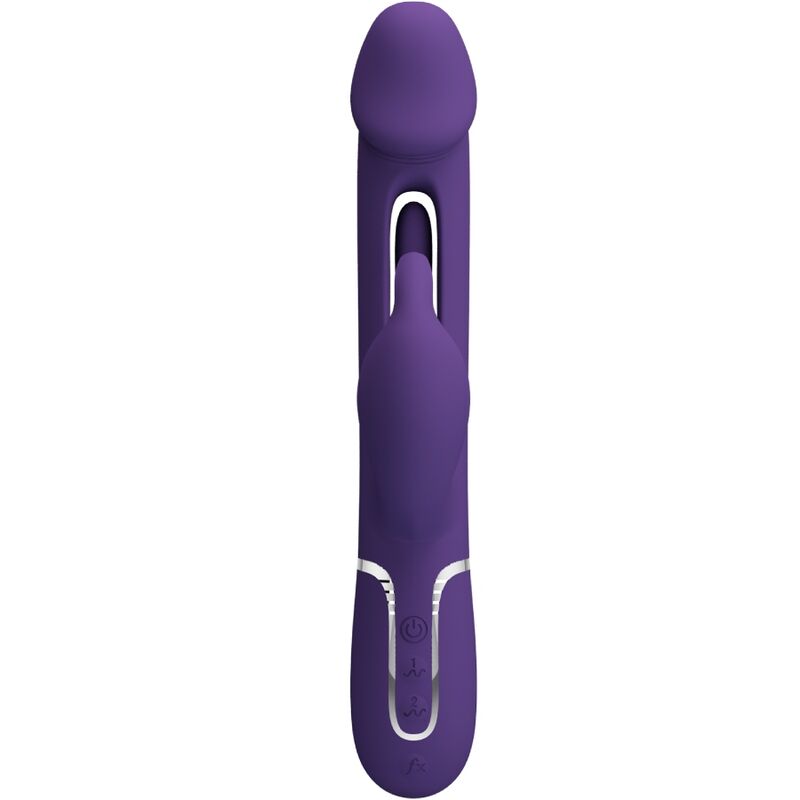 PRETTY LOVE - KAMPAS RABBIT 3 IN 1 MULTIFUNCTION VIBRATOR WITH TONGUE VIOLET - Kink&Play