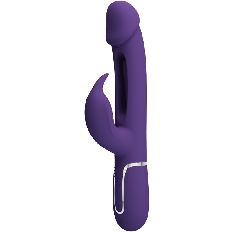 PRETTY LOVE - KAMPAS RABBIT 3 IN 1 MULTIFUNCTION VIBRATOR WITH TONGUE VIOLET - Kink&Play