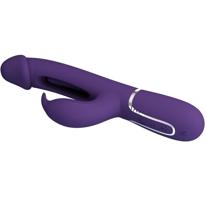 PRETTY LOVE - KAMPAS RABBIT 3 IN 1 MULTIFUNCTION VIBRATOR WITH TONGUE VIOLET - Kink&Play