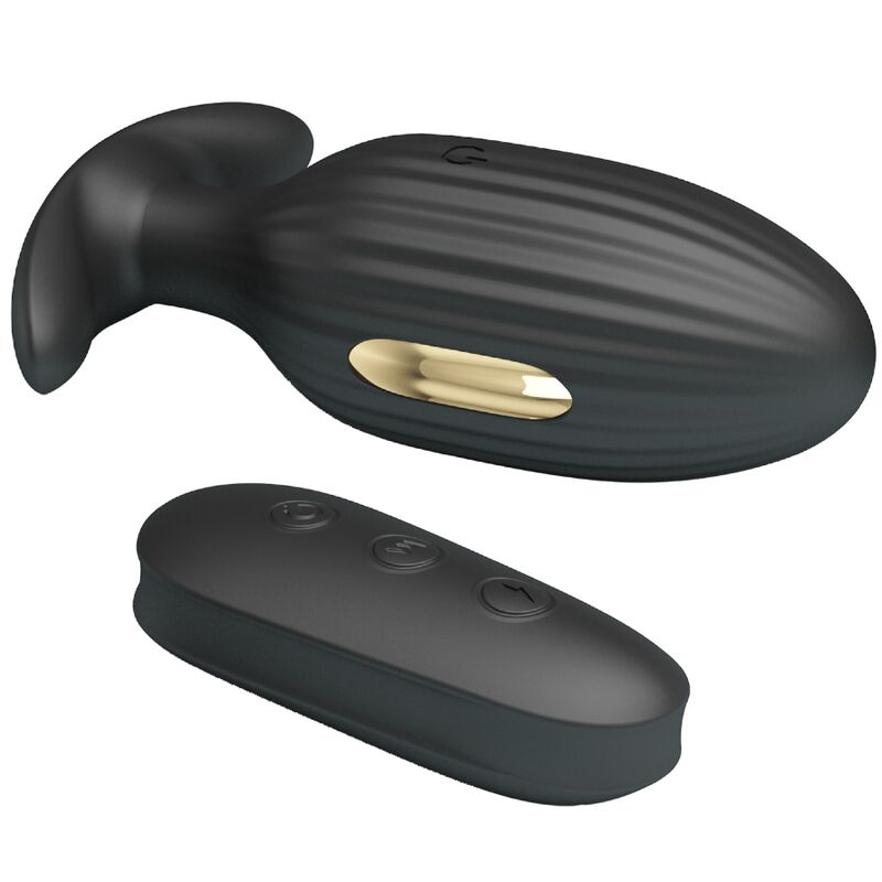 PRETTY LOVE - KELLY PLUG ANAL RECHARGEABLE VIBRATOR BLACK - Kink&Play