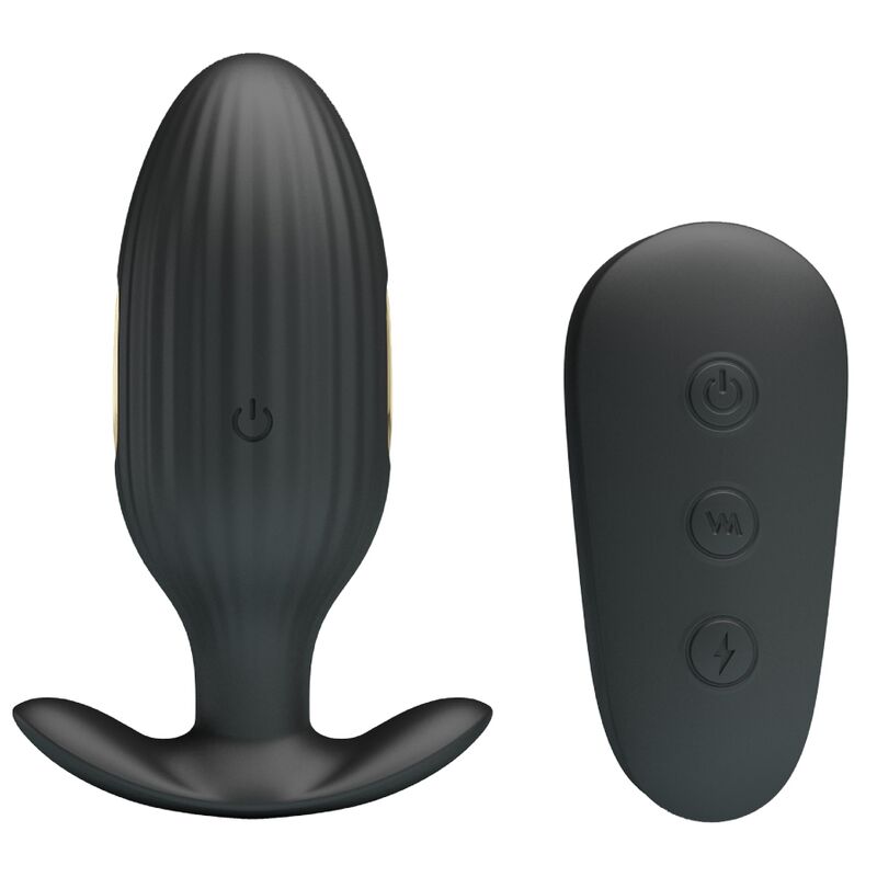 PRETTY LOVE - KELLY PLUG ANAL RECHARGEABLE VIBRATOR BLACK - Kink&Play