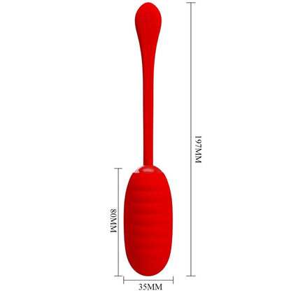PRETTY LOVE - KIRK RECHARGEABLE VIBRATING EGG RED - Kink&Play