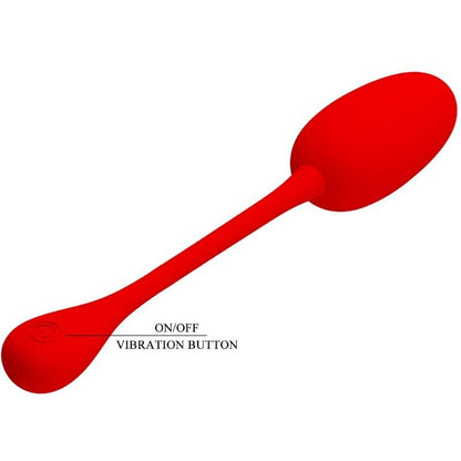 PRETTY LOVE - KNUCKER RED RECHARGEABLE VIBRATING EGG - Kink&Play