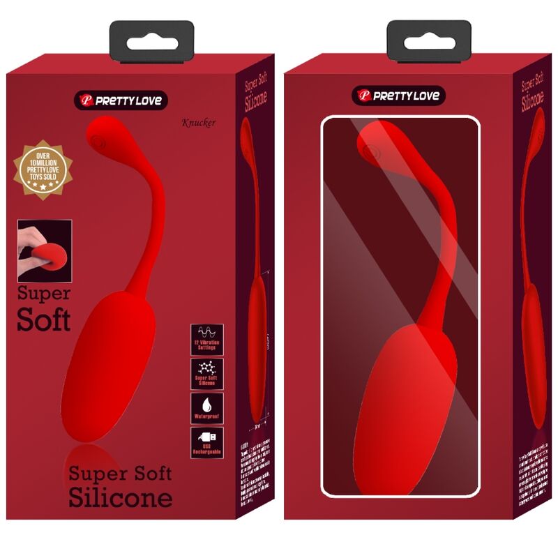 PRETTY LOVE - KNUCKER RED RECHARGEABLE VIBRATING EGG - Kink&Play