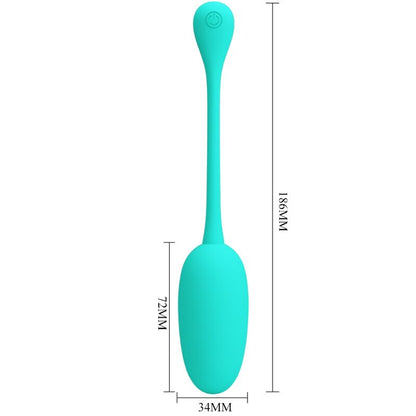 PRETTY LOVE - KNUCKER WATER GREEN RECHARGEABLE VIBRATING EGG - Kink&Play
