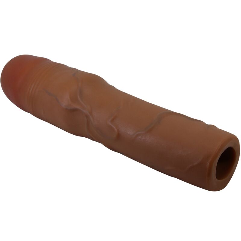 PRETTY LOVE - KYLIAN PENIS SLEEVE WITH 7.6 CM EXTENSION MULATTO - Kink&Play