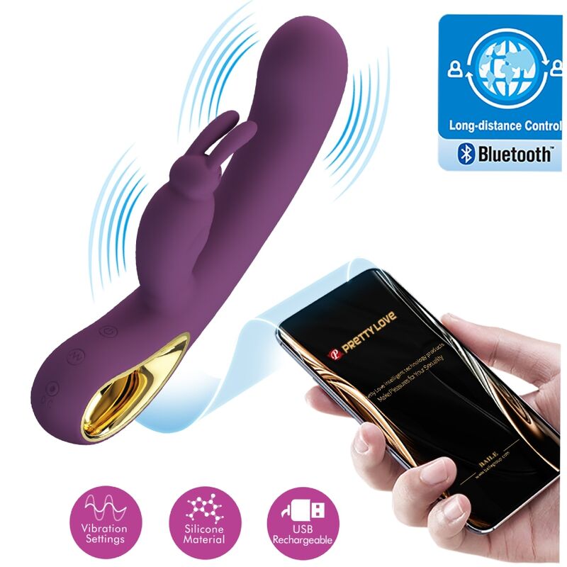 PRETTY LOVE - LIAM RABBIT VIBRATOR & G SPOT STIMULATOR PURPLE - Kink&Play