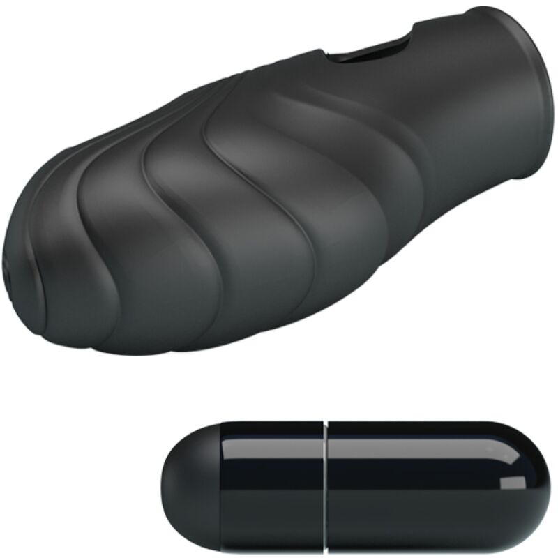 PRETTY LOVE - LICH SILICONE FINGER VIBRATOR BLACK - Kink&Play