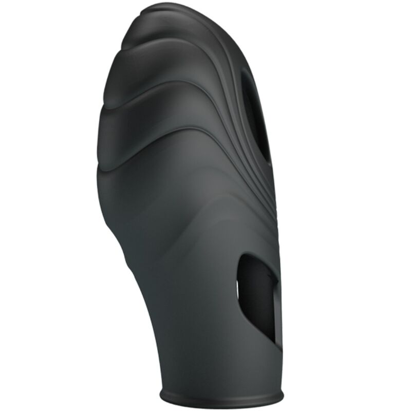 PRETTY LOVE - LICH SILICONE FINGER VIBRATOR BLACK - Kink&Play