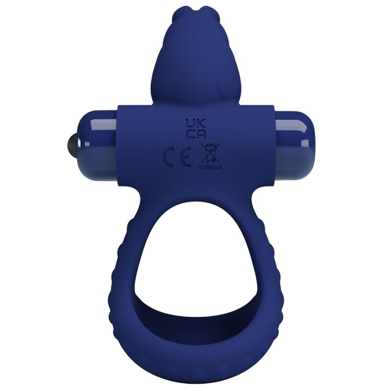 PRETTY LOVE - LUCHITO DOUBLE VIBRATING RING RABBIT BLUE - Kink&Play