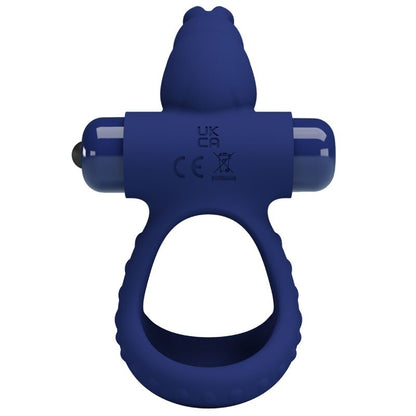 PRETTY LOVE - LUCHITO DOUBLE VIBRATING RING RABBIT BLUE - Kink&Play