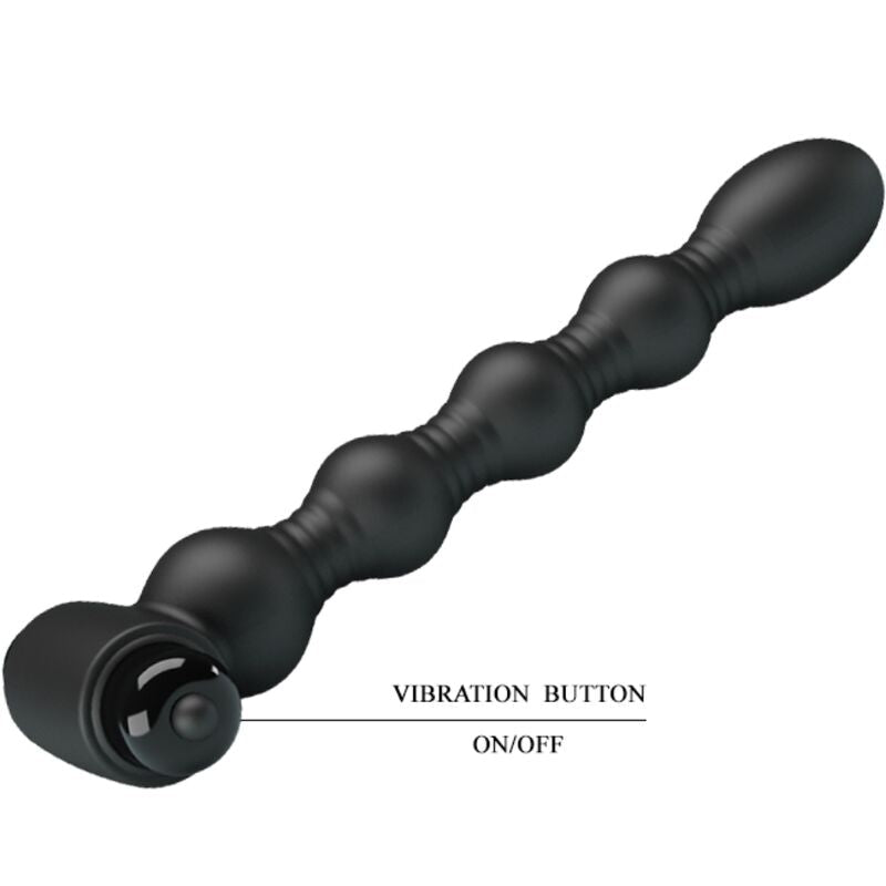 PRETTY LOVE - LYNN SILICONE ANAL PLUG 10 VIBRATIONS BLACK - Kink&Play