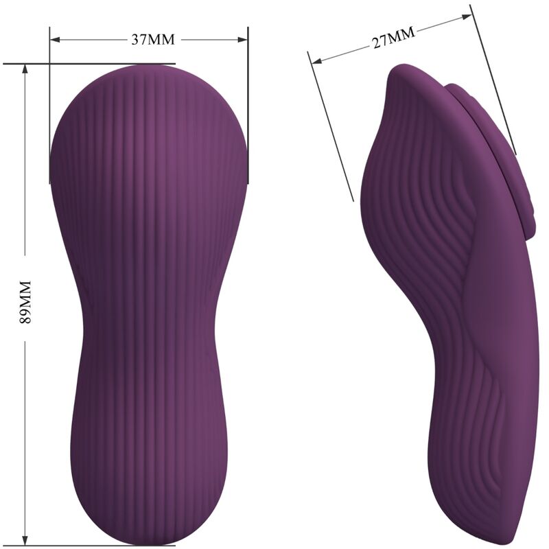 PRETTY LOVE - MANE LAY ON CLITORIS MASSAGER 10 VIBRATIONS REMOTE CONTROL PURPLE - Kink&Play