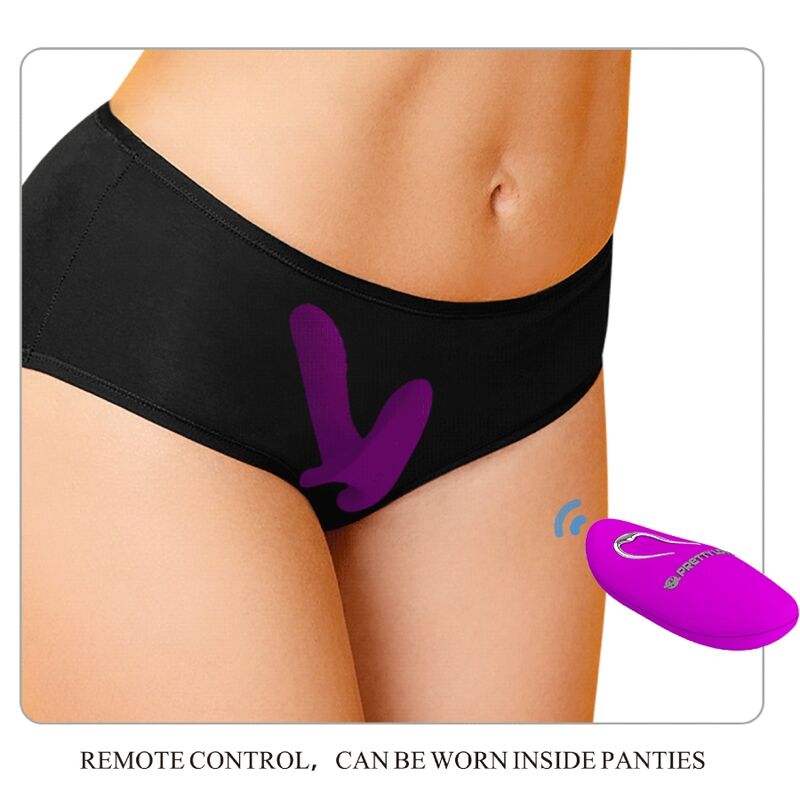 PRETTY LOVE - MASSAGER & VIBRATOR 12 VIBRATIONS REMOTE CONTROL PURPLE - Kink&Play