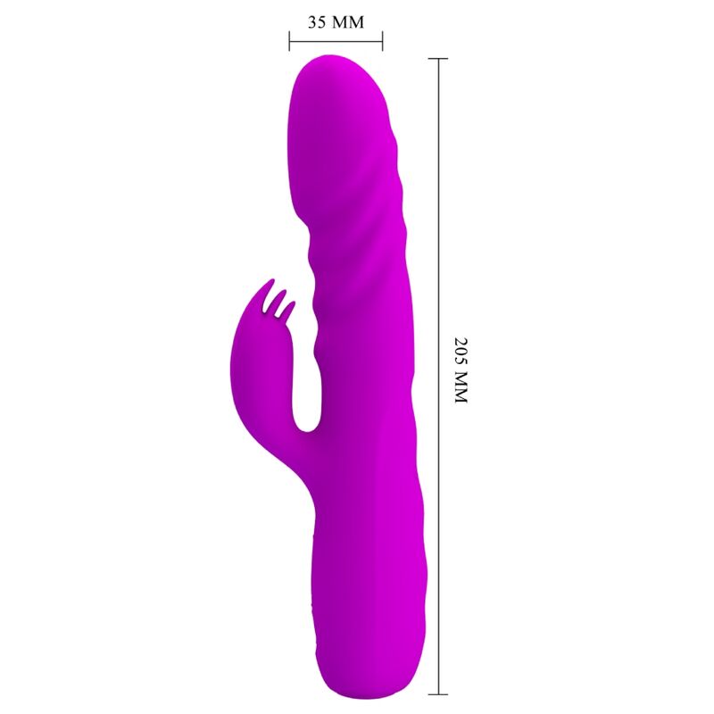 PRETTY LOVE - MELANIE PURPLE RECHARGEABLE RABBIT VIBRATOR - Kink&Play