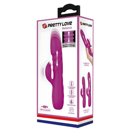 PRETTY LOVE - MELANIE PURPLE RECHARGEABLE RABBIT VIBRATOR - Kink&Play