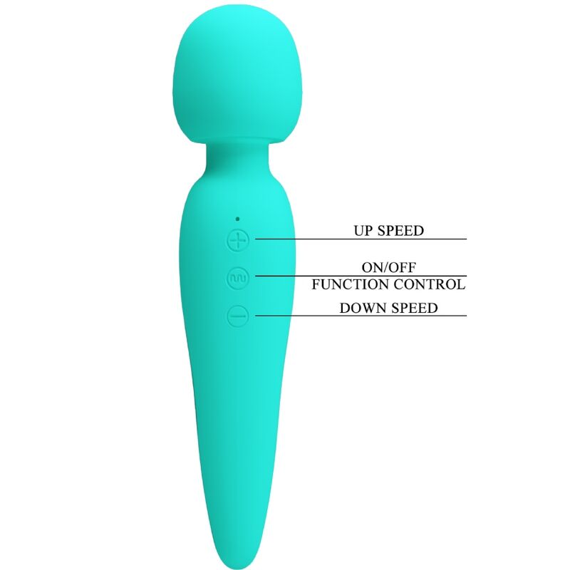 PRETTY LOVE - MEREDITH MASSAGER 12 VIBRATION MODES AQUA GREEN - Kink&Play