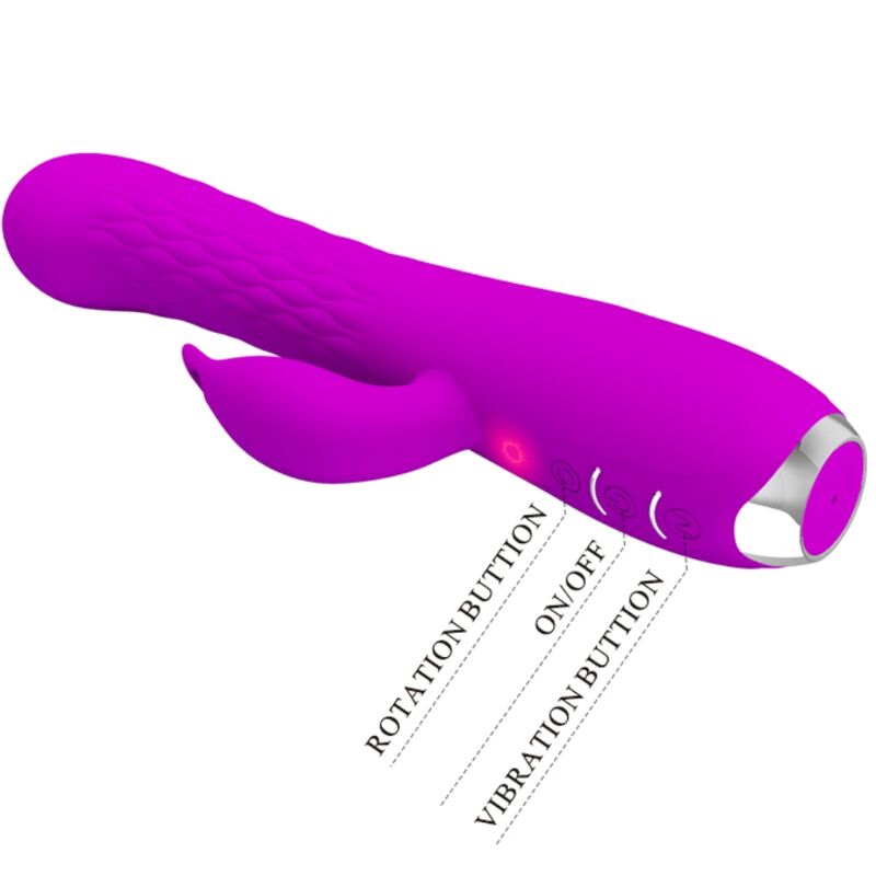 PRETTY LOVE - MOLLY VIBRATOR WITH RECHARGEABLE ROTATION - Kink&Play