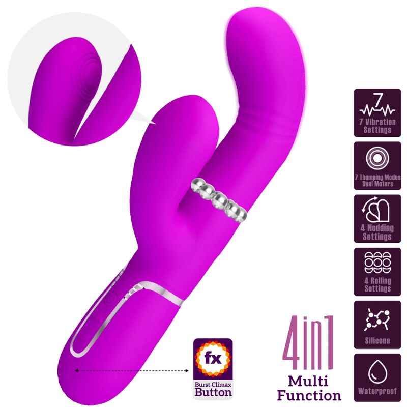 PRETTY LOVE - MULTIFUNCTION G - SPOT VIBRATOR FUCHSIA - Kink&Play