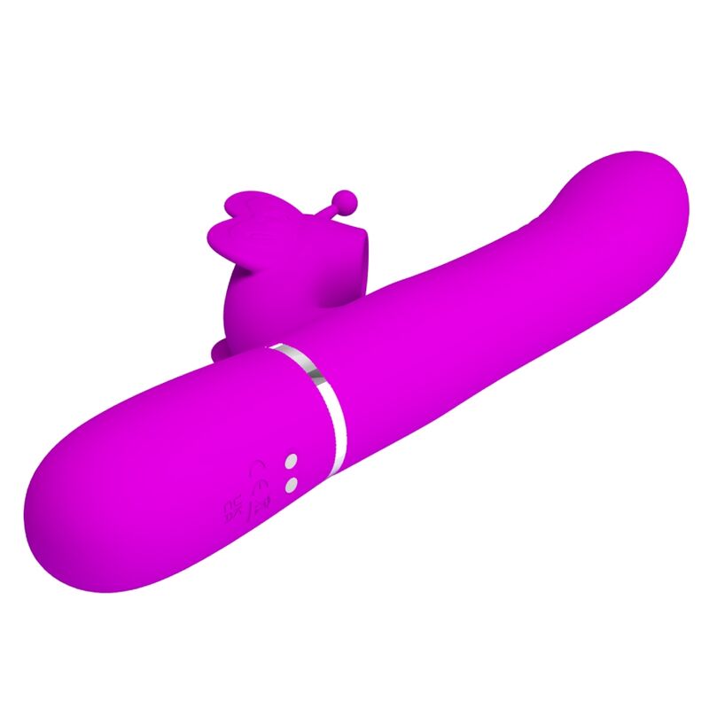 PRETTY LOVE - MULTIFUNCTION RABBIT VIBRATOR 4 IN 1 BUTTERFLY FUCHSIA - Kink&Play