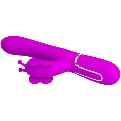 PRETTY LOVE - MULTIFUNCTION RABBIT VIBRATOR 4 IN 1 BUTTERFLY FUCHSIA - Kink&Play