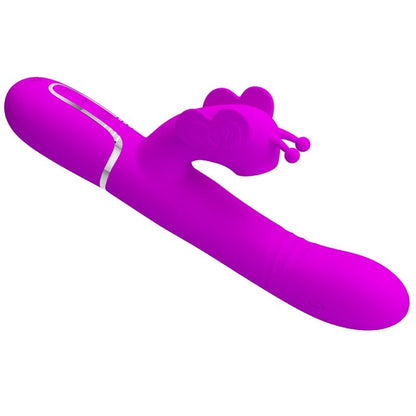 PRETTY LOVE - MULTIFUNCTION RABBIT VIBRATOR 4 IN 1 BUTTERFLY FUCHSIA - Kink&Play