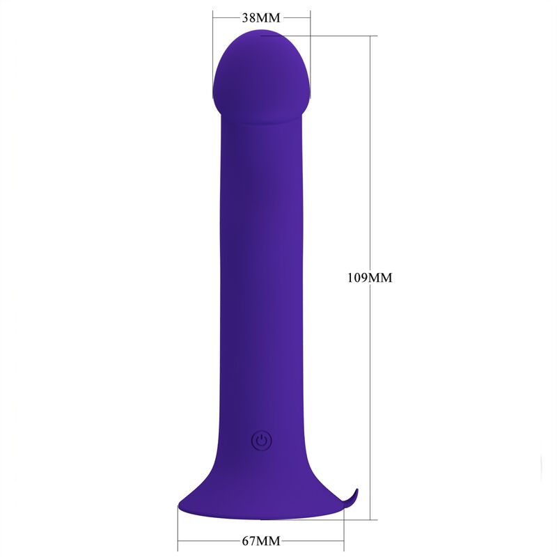 PRETTY LOVE - MURRAY YOUTH VIBRATING DILDO & RECHARGEABLE VIOLET - Kink&Play