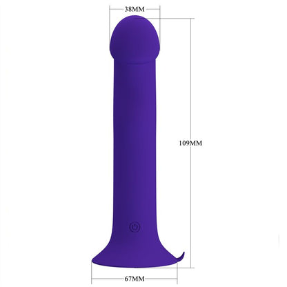PRETTY LOVE - MURRAY YOUTH VIBRATING DILDO & RECHARGEABLE VIOLET - Kink&Play