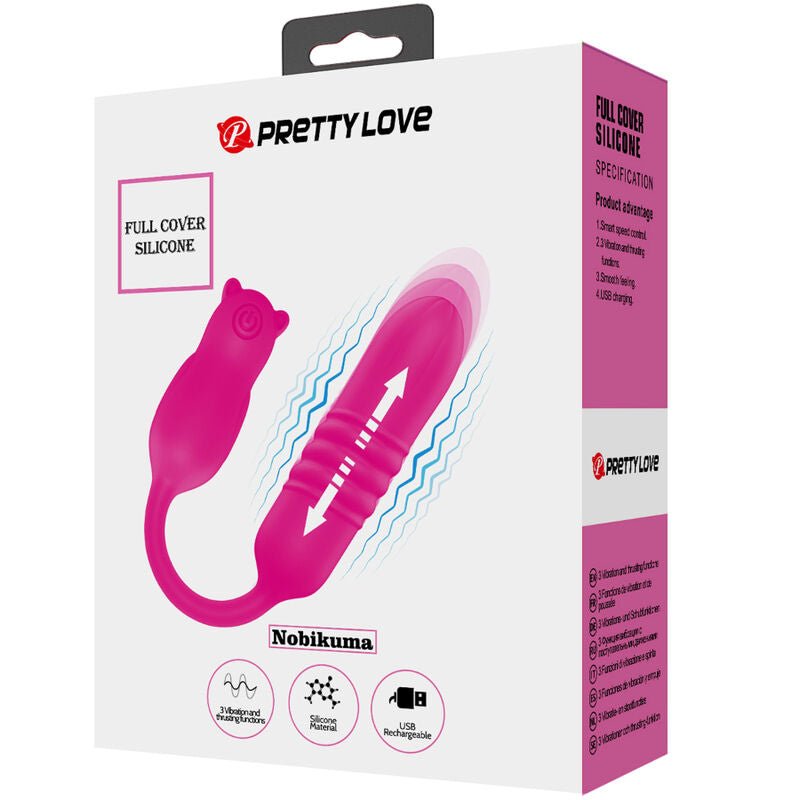 PRETTY LOVE - NOBIKUMA PINK SILICONE VIBRATING BULLET - Kink&Play