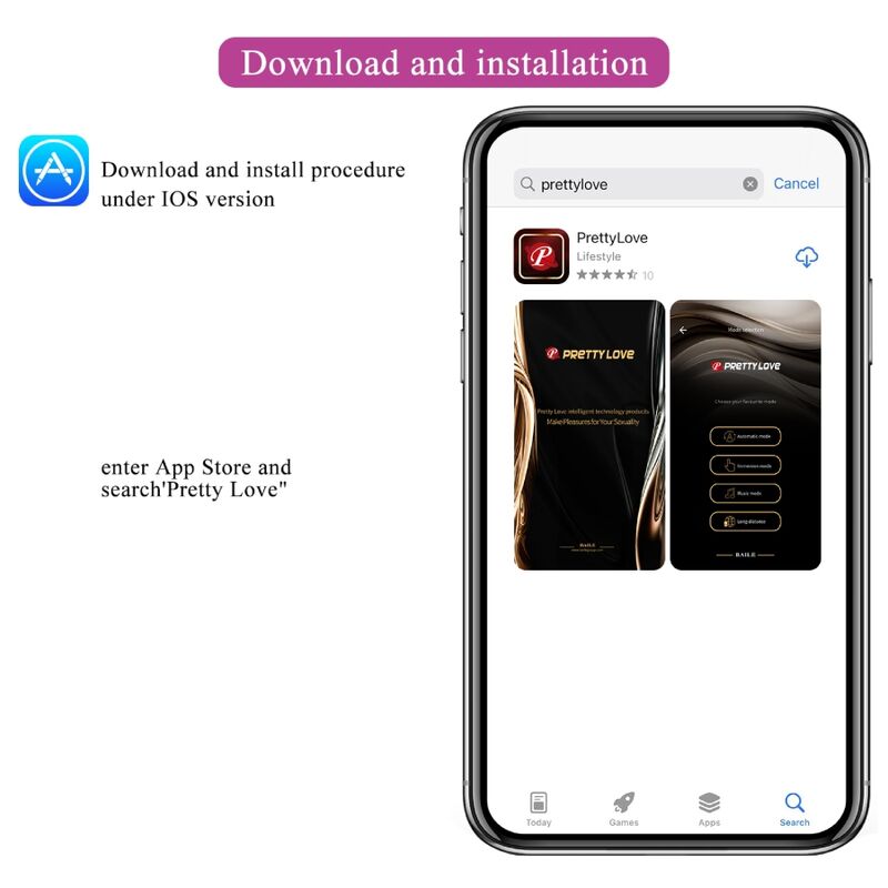 PRETTY LOVE - NYMPH VIBRATING EGG APP CONTROLLED LILA - Kink&Play