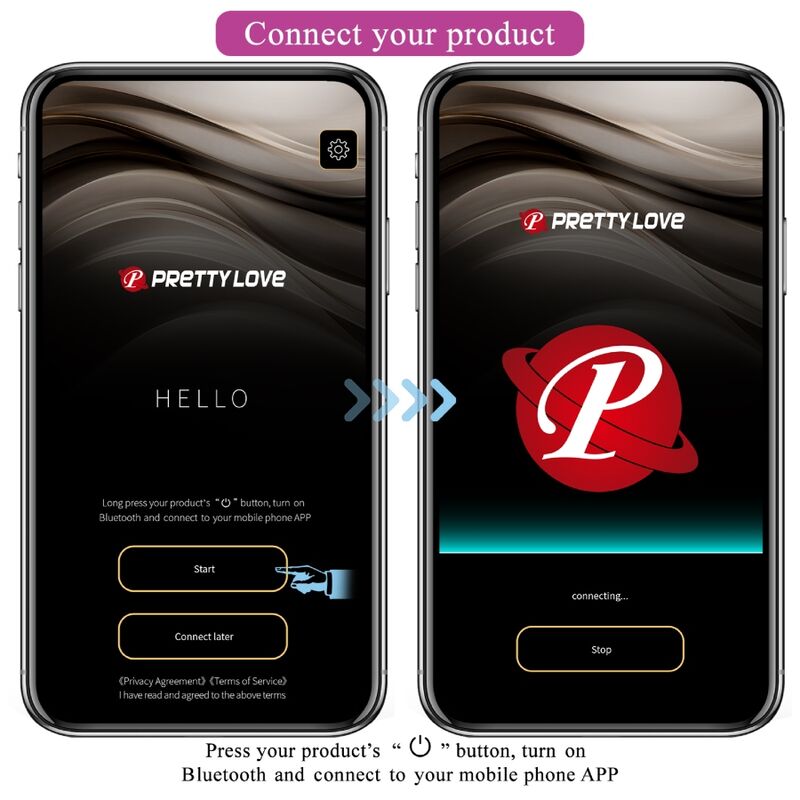 PRETTY LOVE - NYMPH VIBRATING EGG APP CONTROLLED LILA - Kink&Play