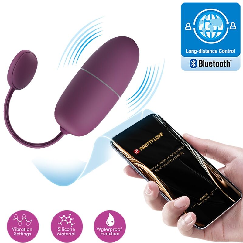 PRETTY LOVE - NYMPH VIBRATING EGG APP CONTROLLED LILA - Kink&Play
