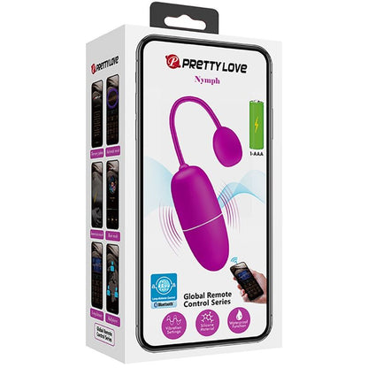 PRETTY LOVE - NYMPH VIBRATING EGG APP CONTROLLED PURPLE - Kink&Play