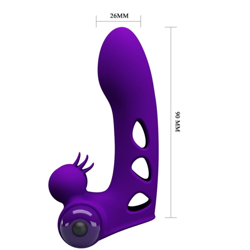 PRETTY LOVE - ORLANDO PURPLE VIBRATOR FINGER COVER - Kink&Play