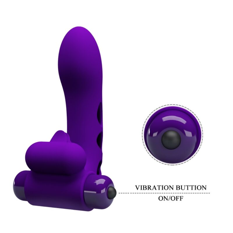 PRETTY LOVE - ORLANDO PURPLE VIBRATOR FINGER COVER - Kink&Play