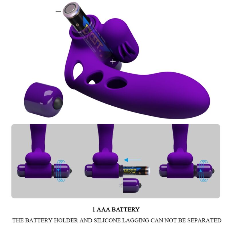 PRETTY LOVE - ORLANDO PURPLE VIBRATOR FINGER COVER - Kink&Play